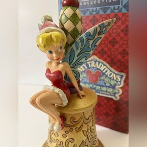 Disney Traditions Jim Shore Tinker Bell JINGLE Figurine 10" ENESCO Christmas